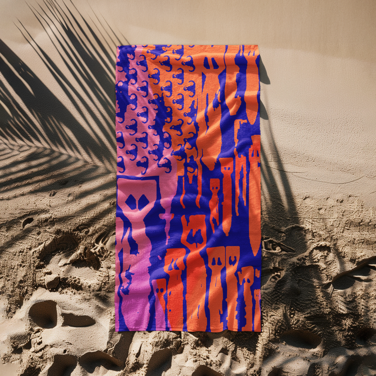 Print On Demand  - Beach Towel - "EOD Bomb Flag" (Pink/Orange/Blue)