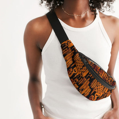 Print On Demand - Crossbody Sling Bag - "EOD Bomb Flag" (Orange on Black)