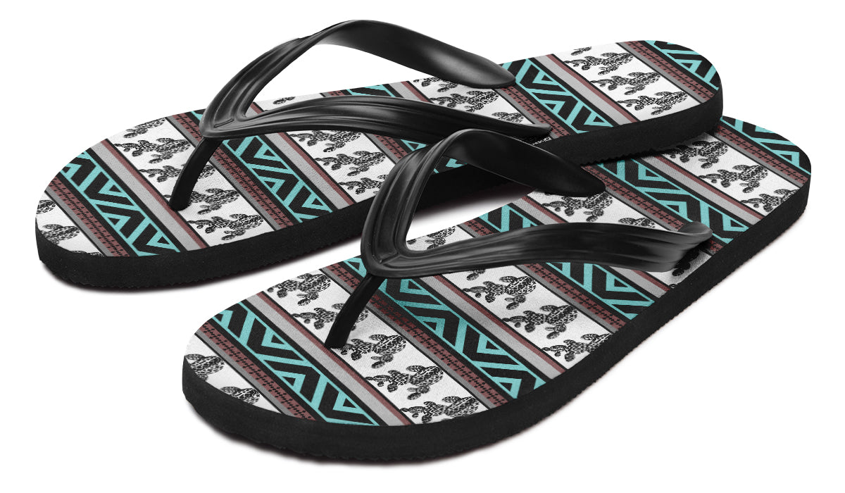 Print On Demand - Flip Flops - "Aztec Prickly Pear"
