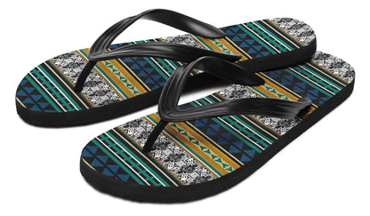 Print On Demand - Flip Flops - "Aztec Verde"
