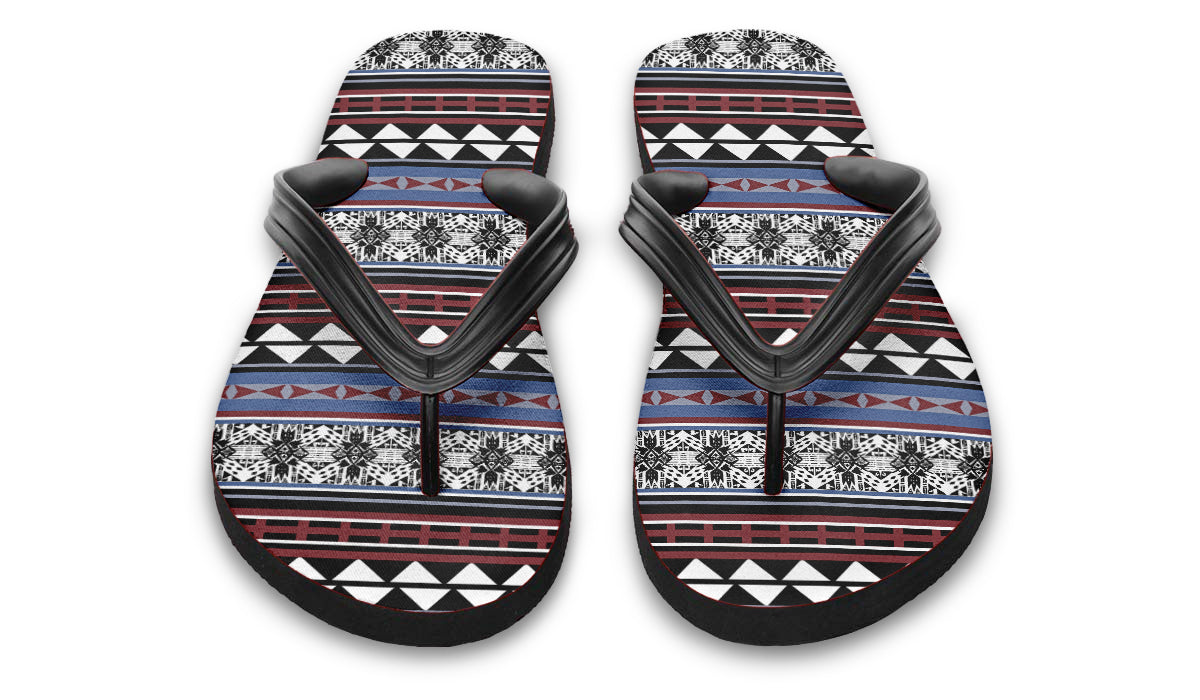 Print On Demand - Flip Flops - "Aztec Maroon"