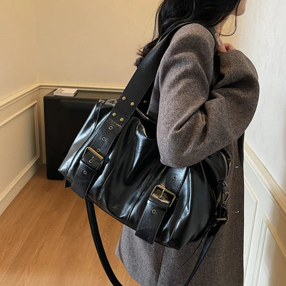 Large Capacity Women PU Leather Handbags Tote Bags