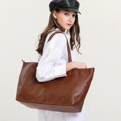 Women's Bags Fall and Winter Shopping Bag Large Capacity Soft Leather