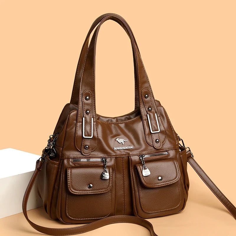 Women's Fashionable Versatile Large Crossbody Zipper Bag