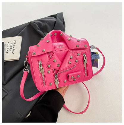 Hip Hop Jacket Design Shoulder Bag Clothes Shape Women Handbag
