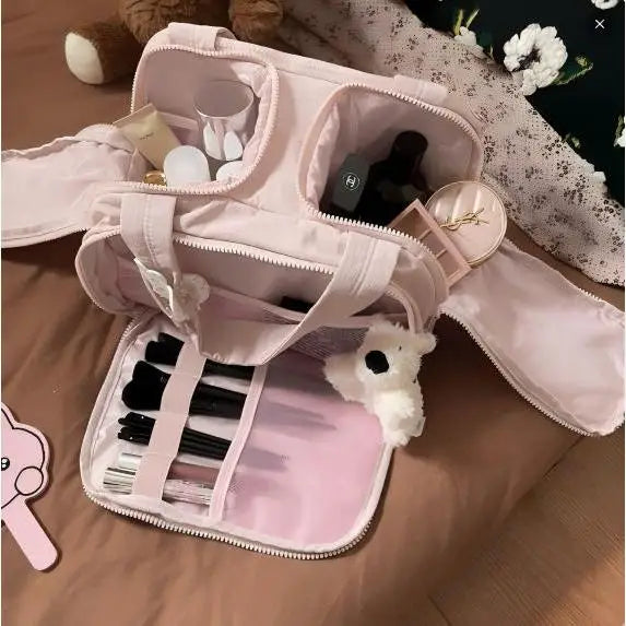 Large Capacity Makeup Organizer Puffy Travel Toiletry Bag for Women