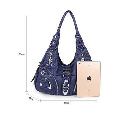 Multi Pockets Vintage Wash Leather Bags