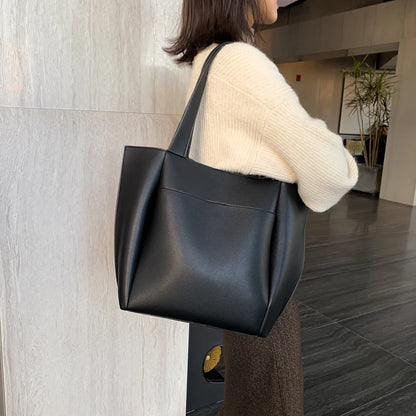 Soft Leather Woman Casual Tote Bag