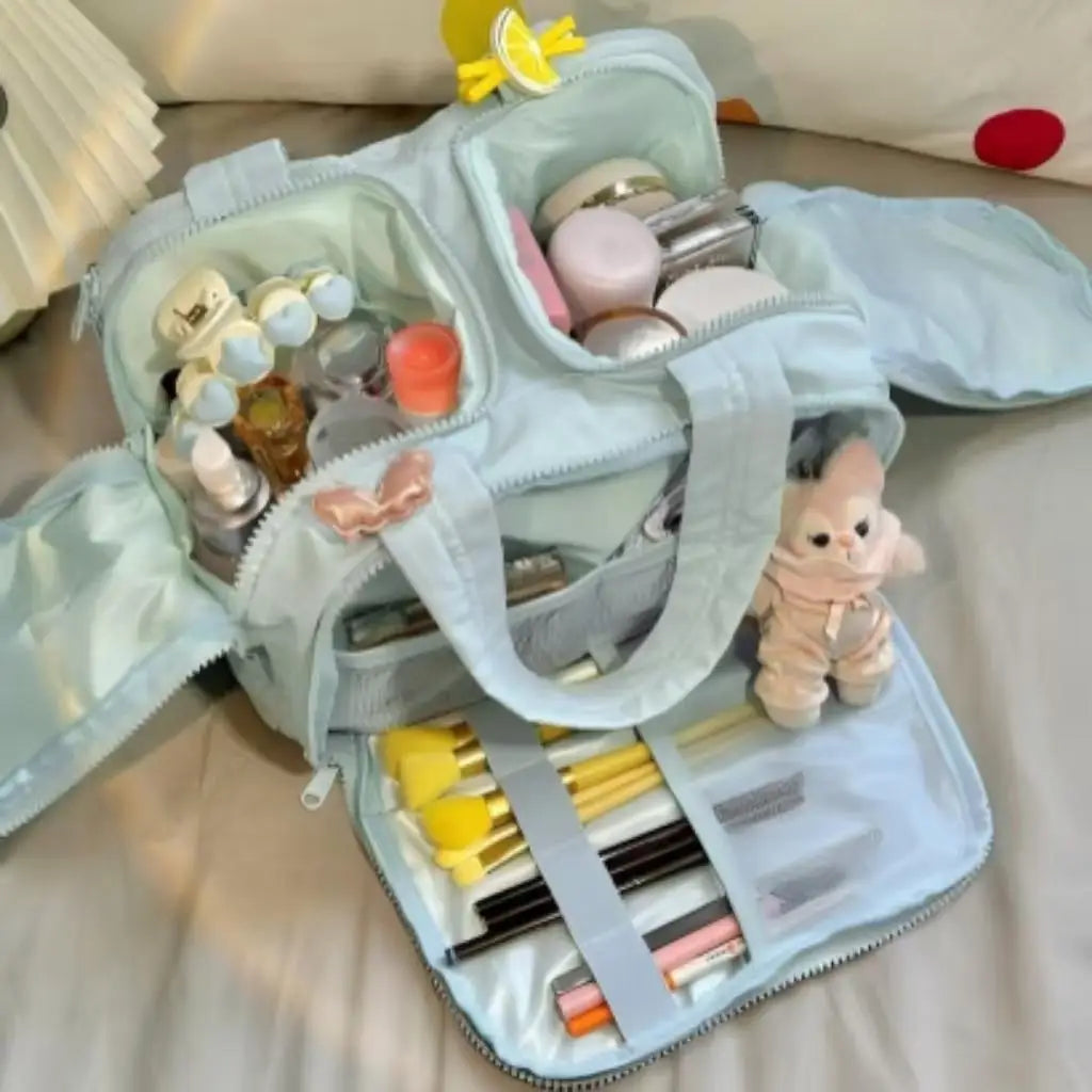 Large Capacity Makeup Organizer Puffy Travel Toiletry Bag for Women