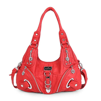 Multi Pockets Vintage Wash Leather Bags