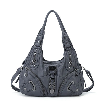 Multi Pockets Vintage Wash Leather Bags