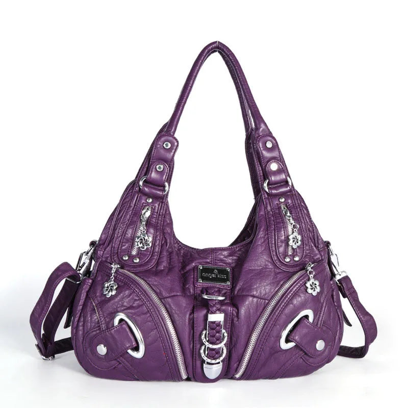 Multi Pockets Vintage Wash Leather Bags