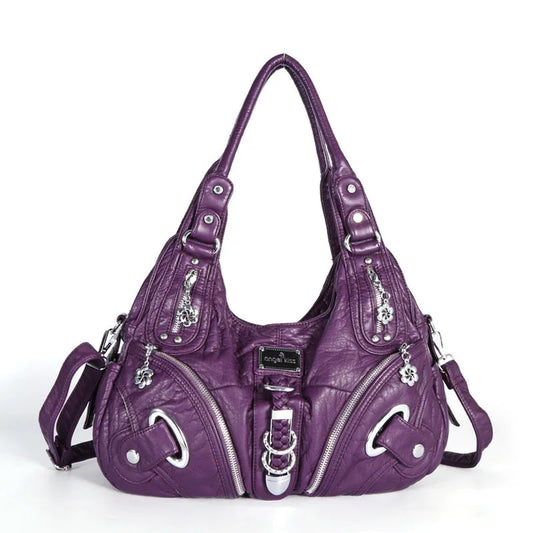 Multi Pockets Vintage Wash Leather Bags