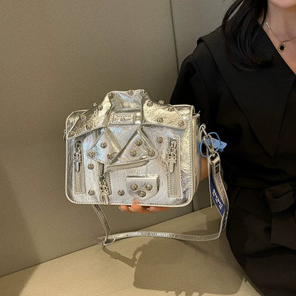 Hip Hop Jacket Design Shoulder Bag Clothes Shape Women Handbag