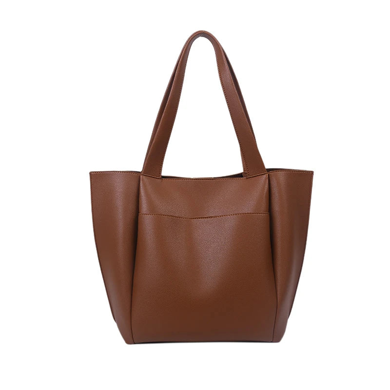 Soft Leather Woman Casual Tote Bag