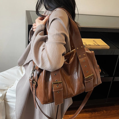 Large Capacity Women PU Leather Handbags Tote Bags