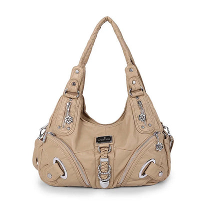 Multi Pockets Vintage Wash Leather Bags