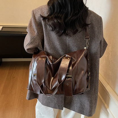 Large Capacity Women PU Leather Handbags Tote Bags