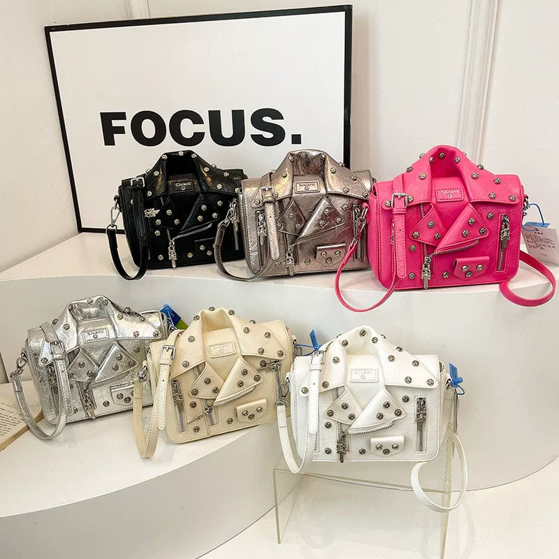 Hip Hop Jacket Design Shoulder Bag Clothes Shape Women Handbag