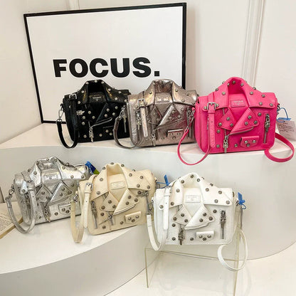 Hip Hop Jacket Design Shoulder Bag Clothes Shape Women Handbag