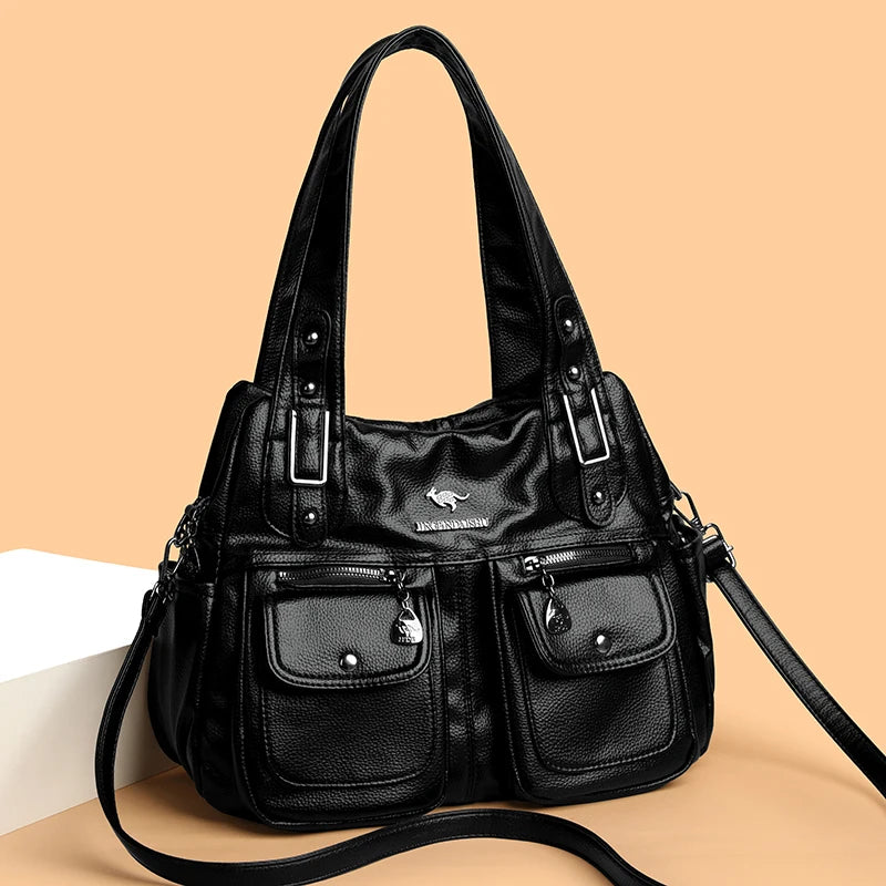 Women's Fashionable Versatile Large Crossbody Zipper Bag