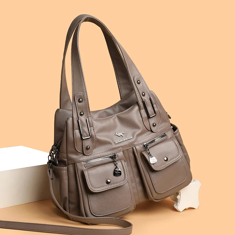 Women's Fashionable Versatile Large Crossbody Zipper Bag