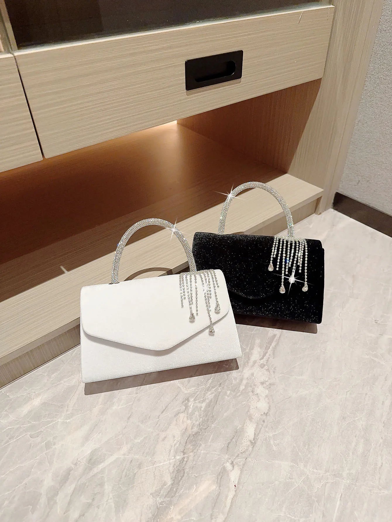 Autumn Winter Vintage Velvet Flap Evening Bag