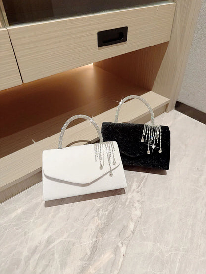 Autumn Winter Vintage Velvet Flap Evening Bag