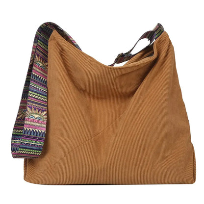 Women's Large Corduroy Crossbody Bag