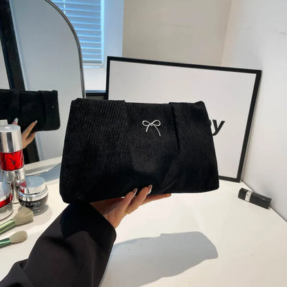 Bow Corduroy Evening Purse