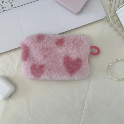 Heart Printed Cute Small Lipstick Cosmetic Bag