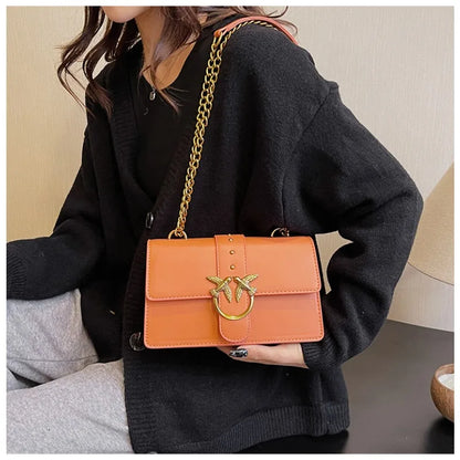 Korean Style Chain Strap Mini Square Crossbody Bag-Adjustable