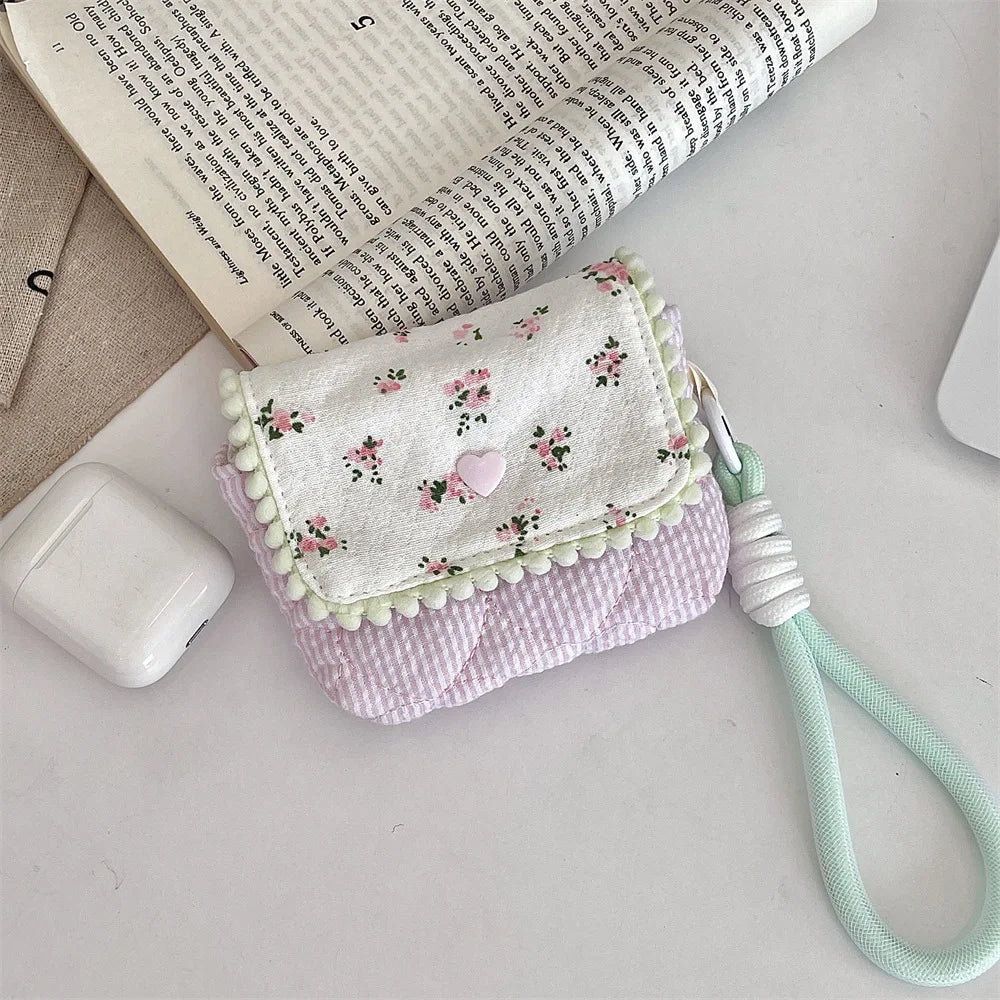 Cute Student Coin Purse  Floral Korean for Girls