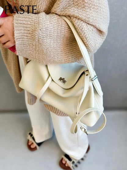 Sweet and Fluffy Shape Beige Pink Leisure Tote