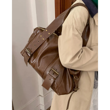 Vintage Women's Motorcycle Shoulder Bag Commuter Tote