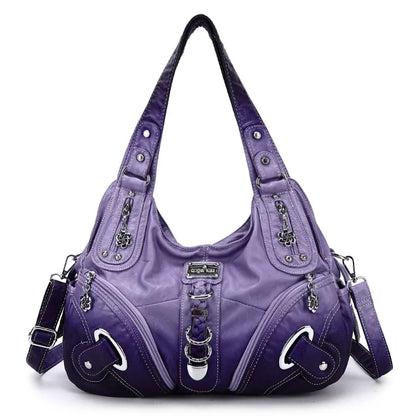 Multi Pocket Soft Leather Shoulder Bags