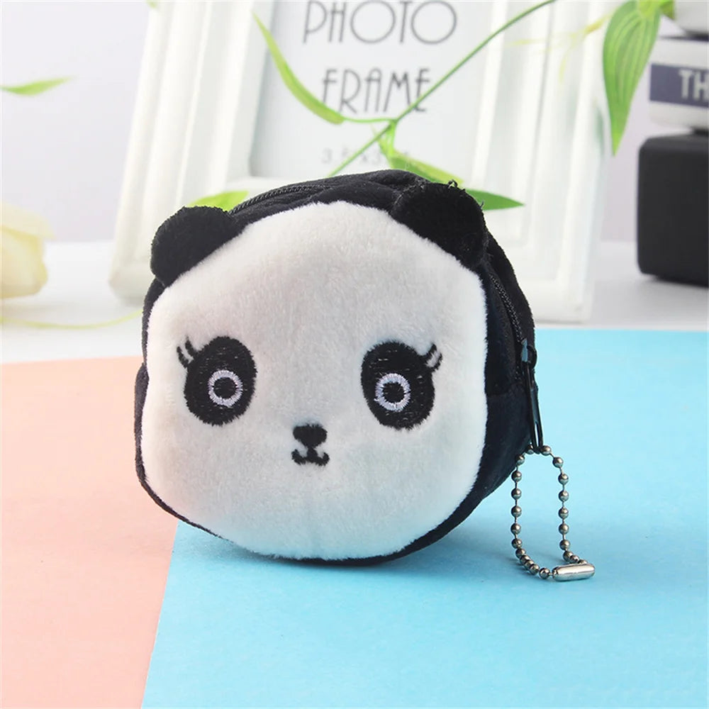 Soft Plush Cartoon Animal Cute Coin Purse Mini Zipper