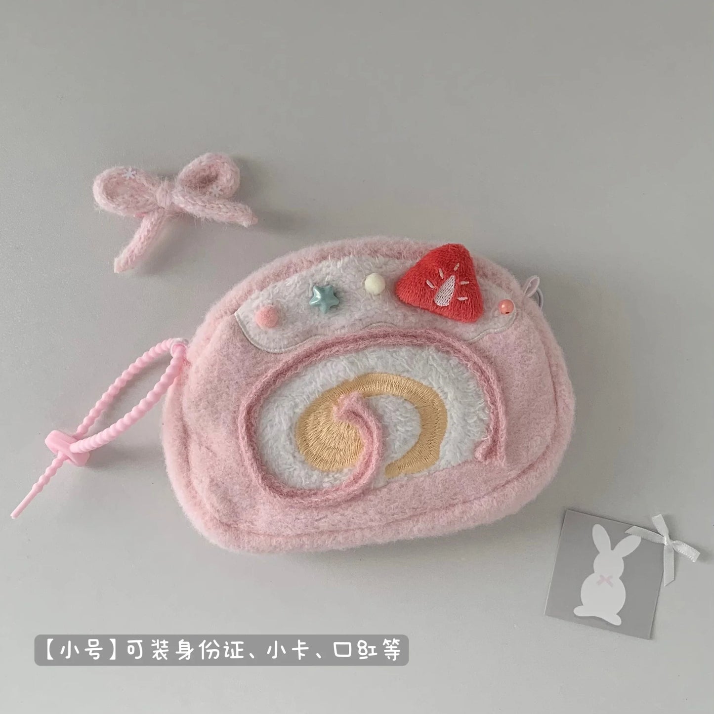 Kawaii Original Soft Girl Swiss Roll Change Bag Crossbody Bag