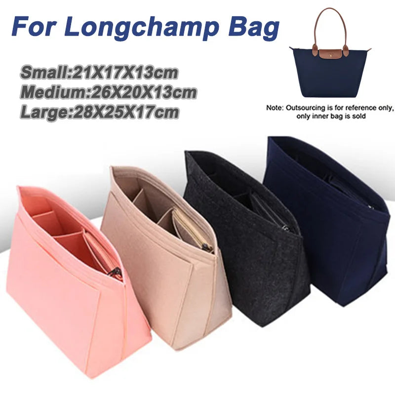 Custom Felt Bag Organizer for Longchamp Tote Travel Storage Essential