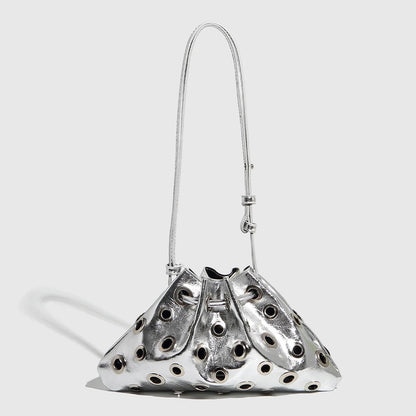 Women Lolita Bowtie Lace Pearl Crossbody Bag