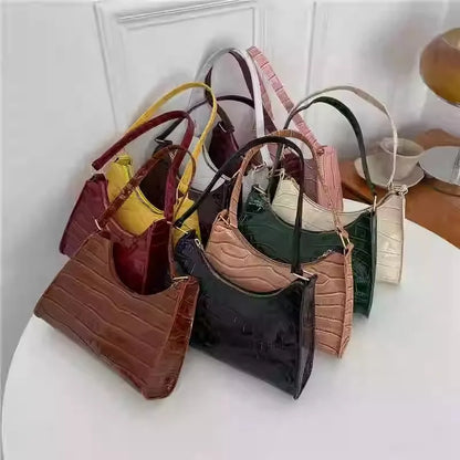 Fashion PU Leather Bags for Women Alligator Pattern  Handbag