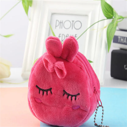 Soft Plush Cartoon Animal Cute Coin Purse Mini Zipper