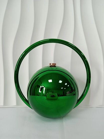 Spherical Evening Elegant Clutchwith Marble Pattern Women Sphere Tote Bag