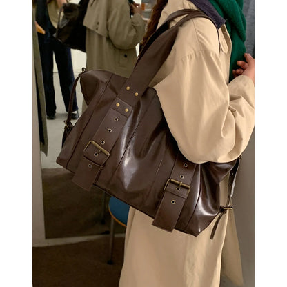 Vintage Women's Motorcycle Shoulder Bag Commuter Tote