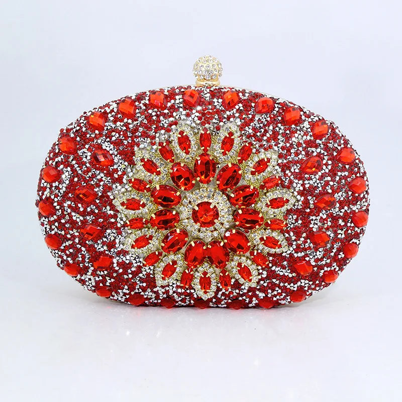 Evening Clutch Bags for Women  Chain Dinner Handbag Crystal Diamond Rhinestone Bag