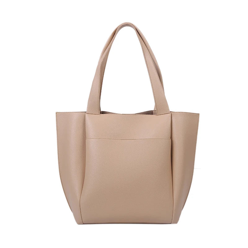 Soft Leather Woman Casual Tote Bag