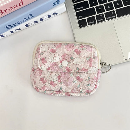 Cute Cartoon Small Travel Cosmetic Lipstick Earphone Card Portable Storage Bag