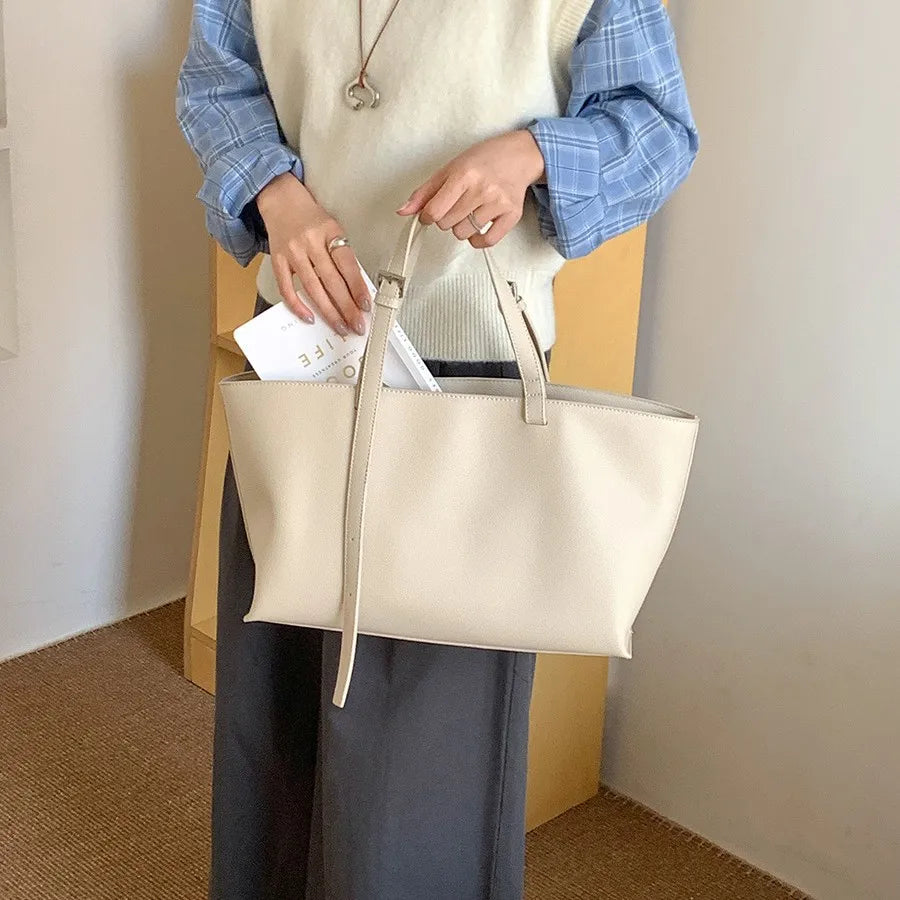 Casual Soft Tote Women Bag PU Leather Shoulder Bags for Women