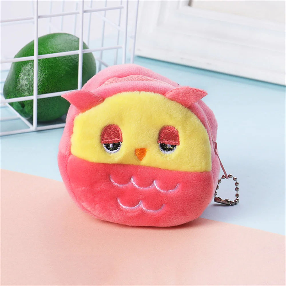 Soft Plush Cartoon Animal Cute Coin Purse Mini Zipper