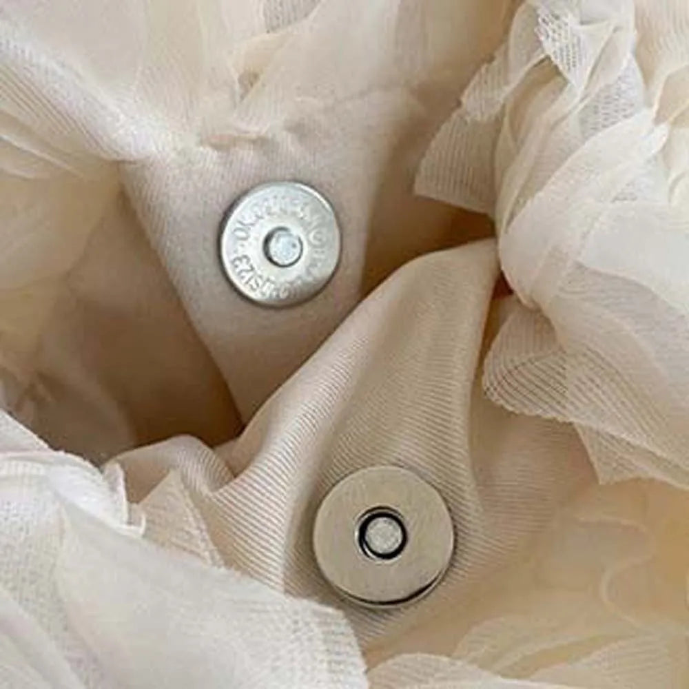 Large Capacity Magnetic Button Lady Hand-held Purse